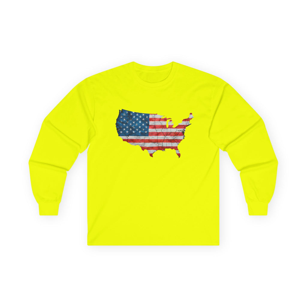 American Flag USA Map Tee