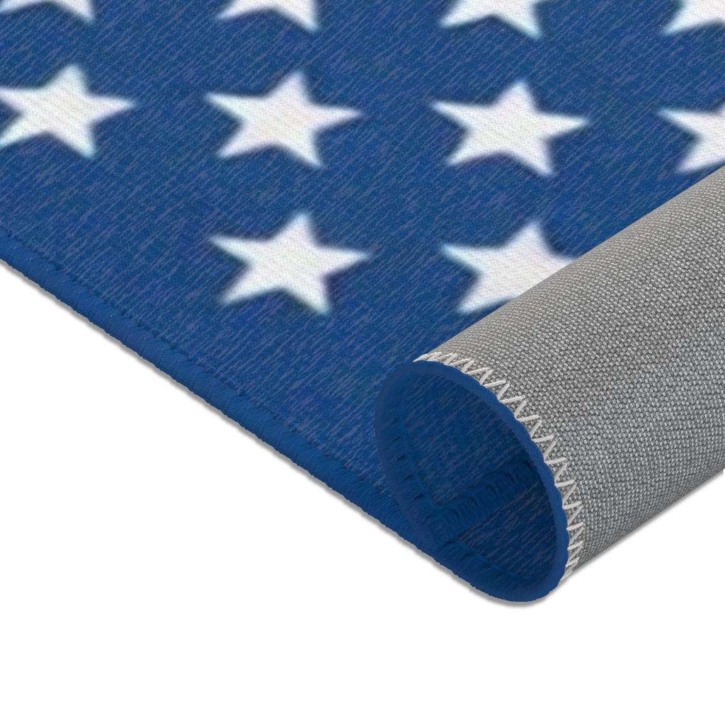 Patriotic Stars & Stripes Accent Rug