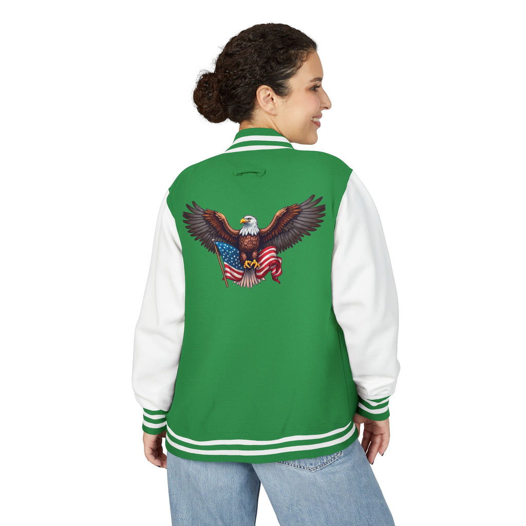 Patriotic Bald DJTgear Varsity Jacket