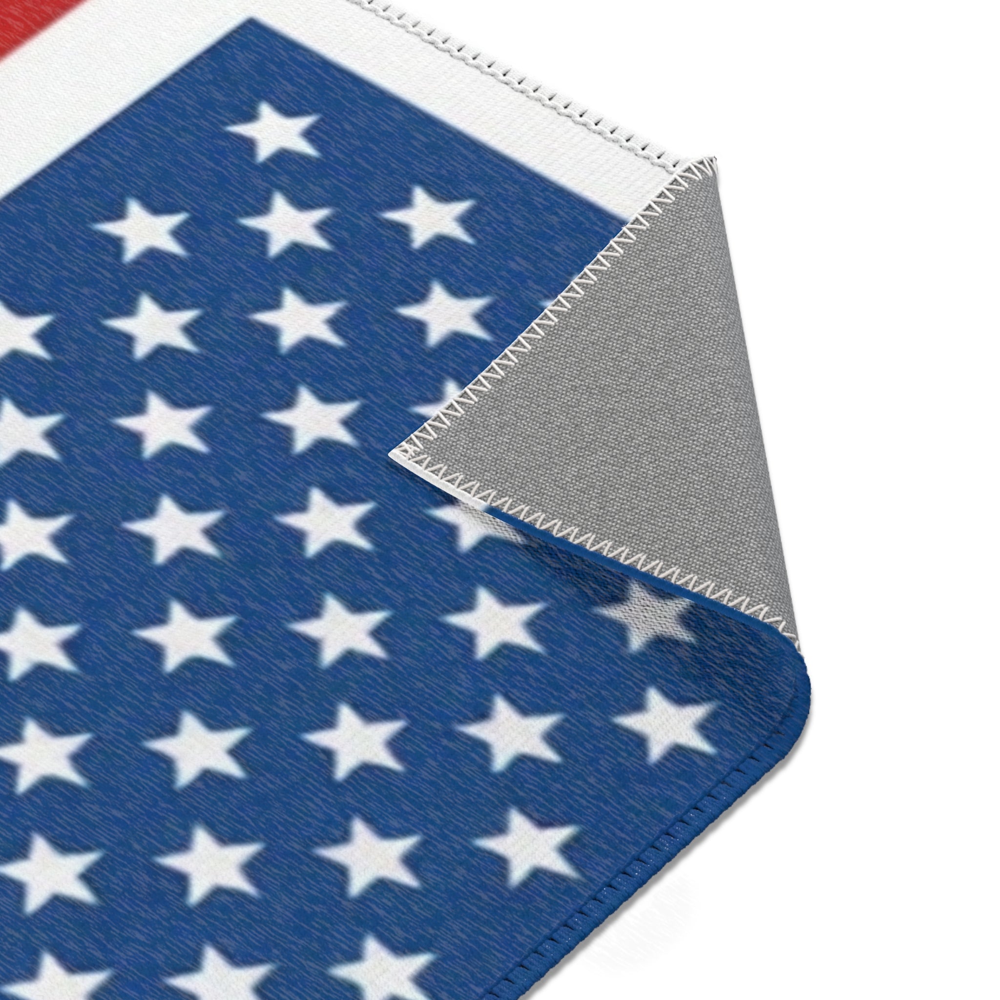 Patriotic Stars & Stripes Accent Rug