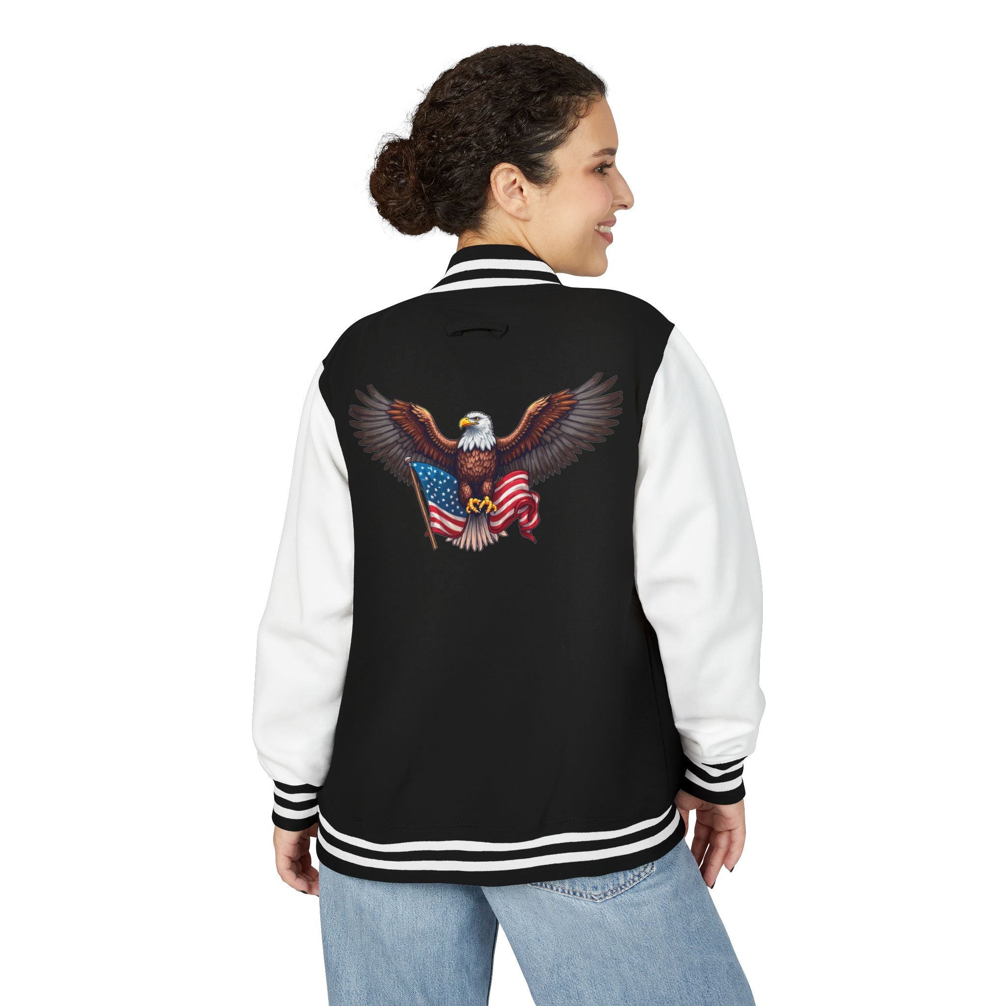 Patriotic Bald DJTgear Varsity Jacket