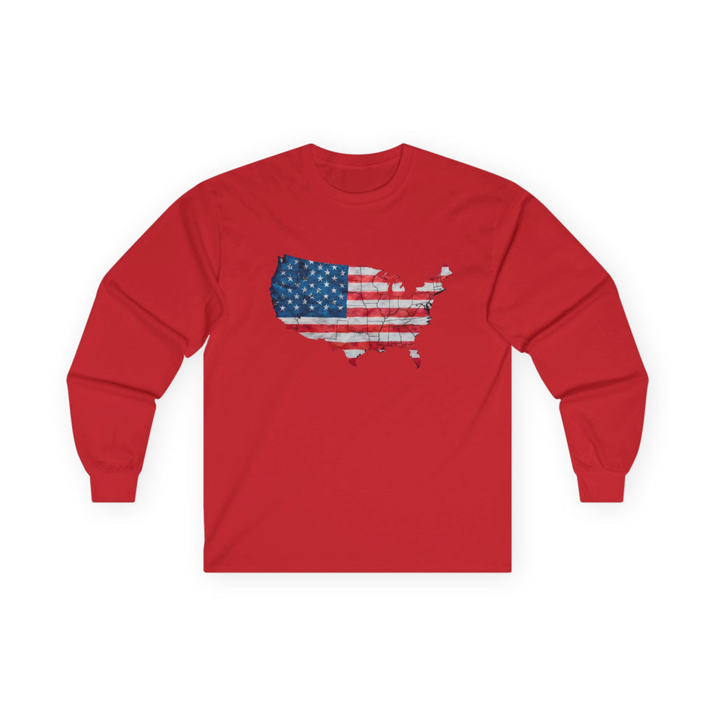 American Flag USA Map Tee