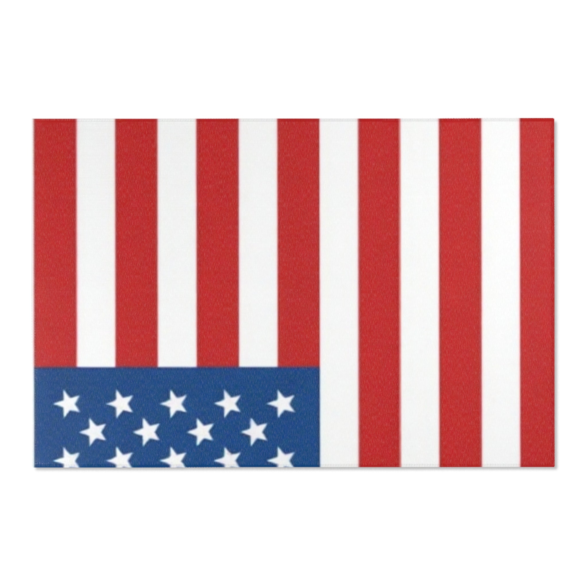 Patriotic Stars & Stripes Accent Rug