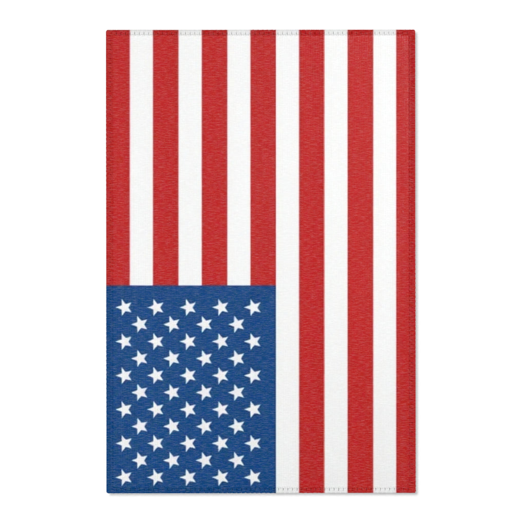 Patriotic Stars & Stripes Accent Rug