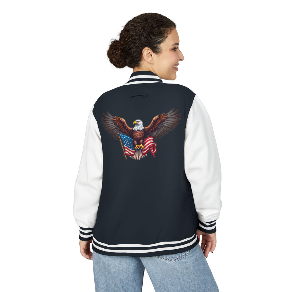 Patriotic Bald DJTgear Varsity Jacket