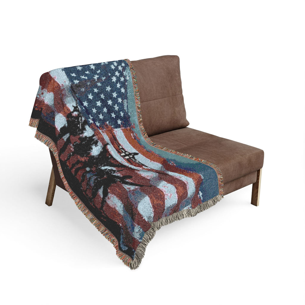 Woven American Soldier Blanket