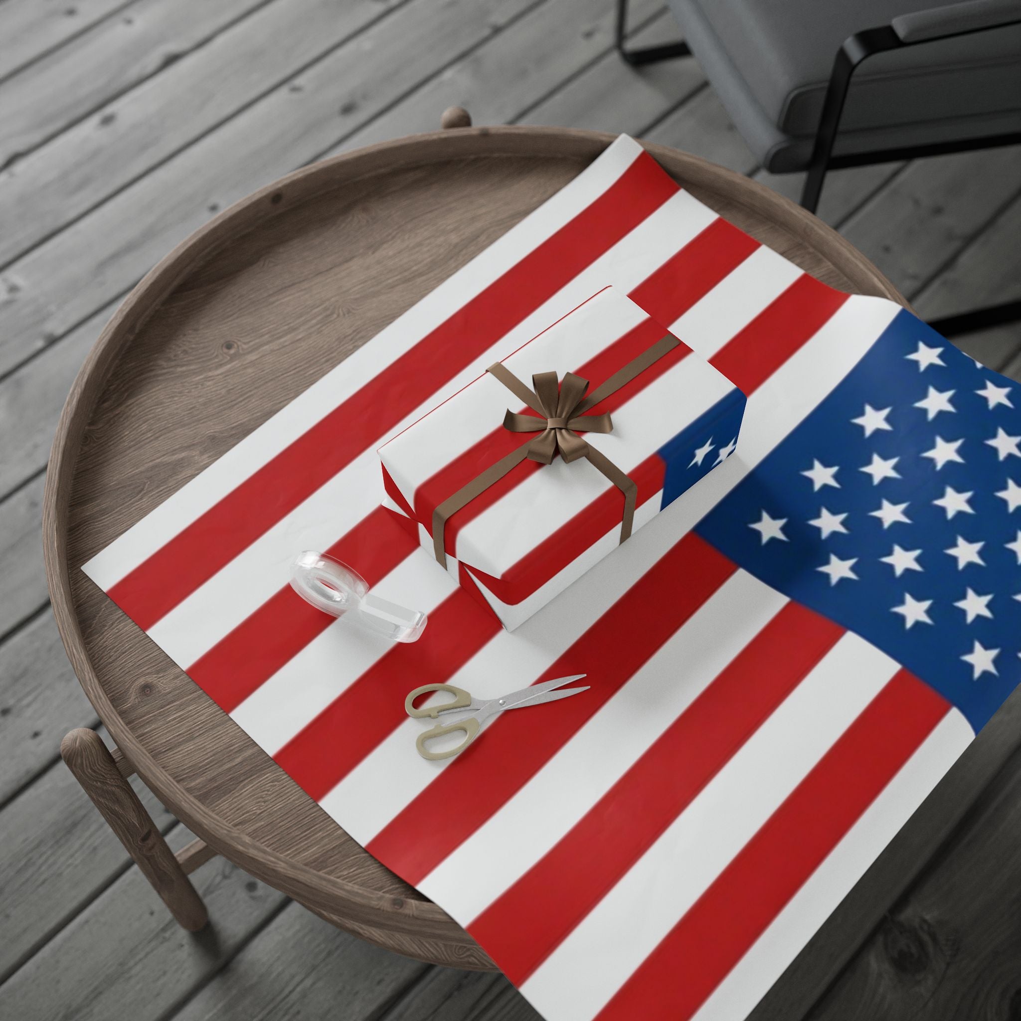 American Flag Wrapping Paper