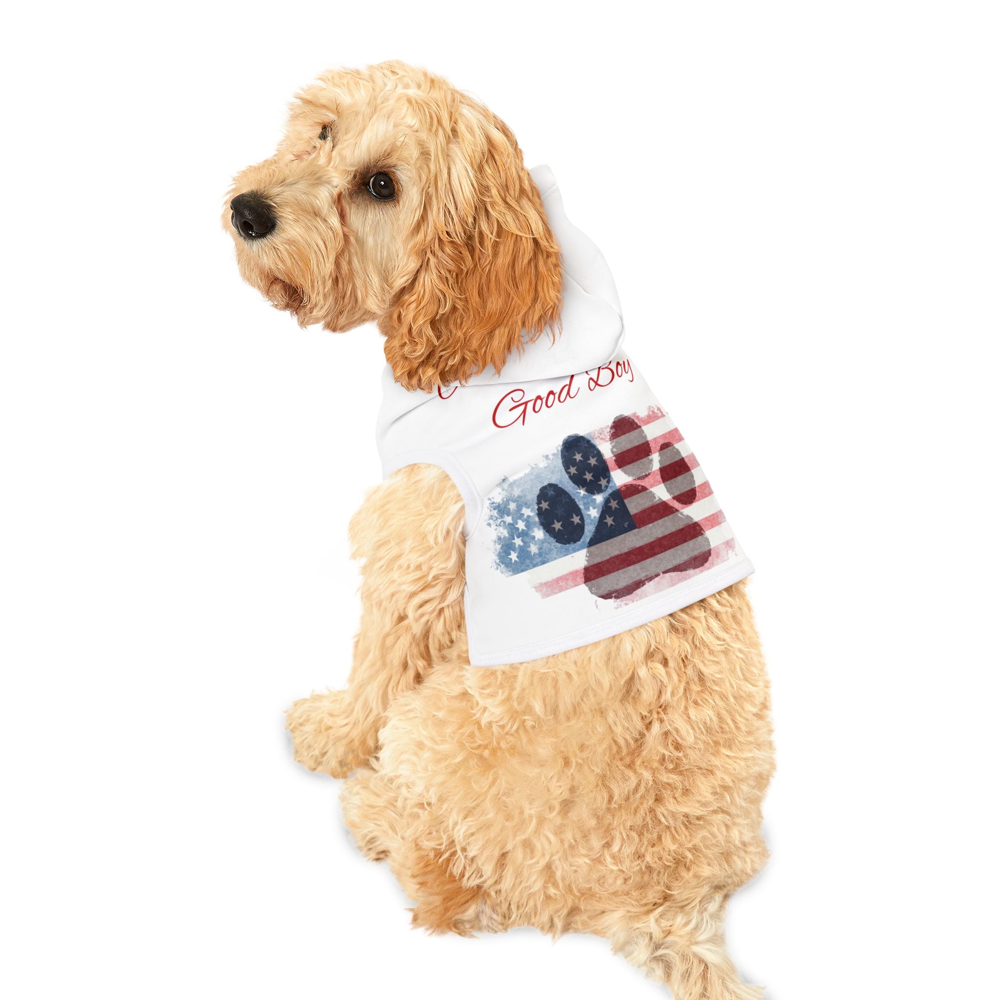 Pet Hoodie - "All American Good Boy"