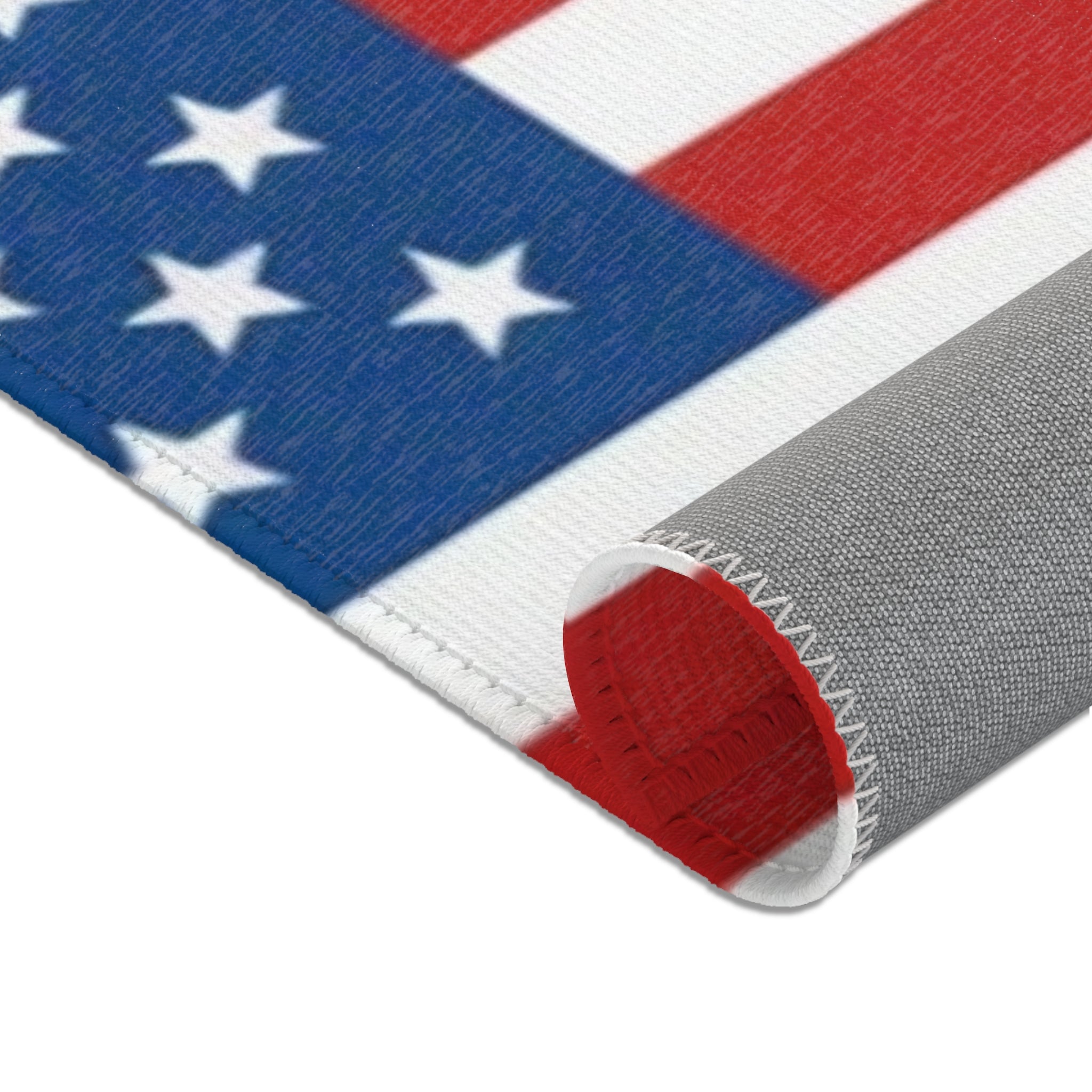 Patriotic Stars & Stripes Accent Rug