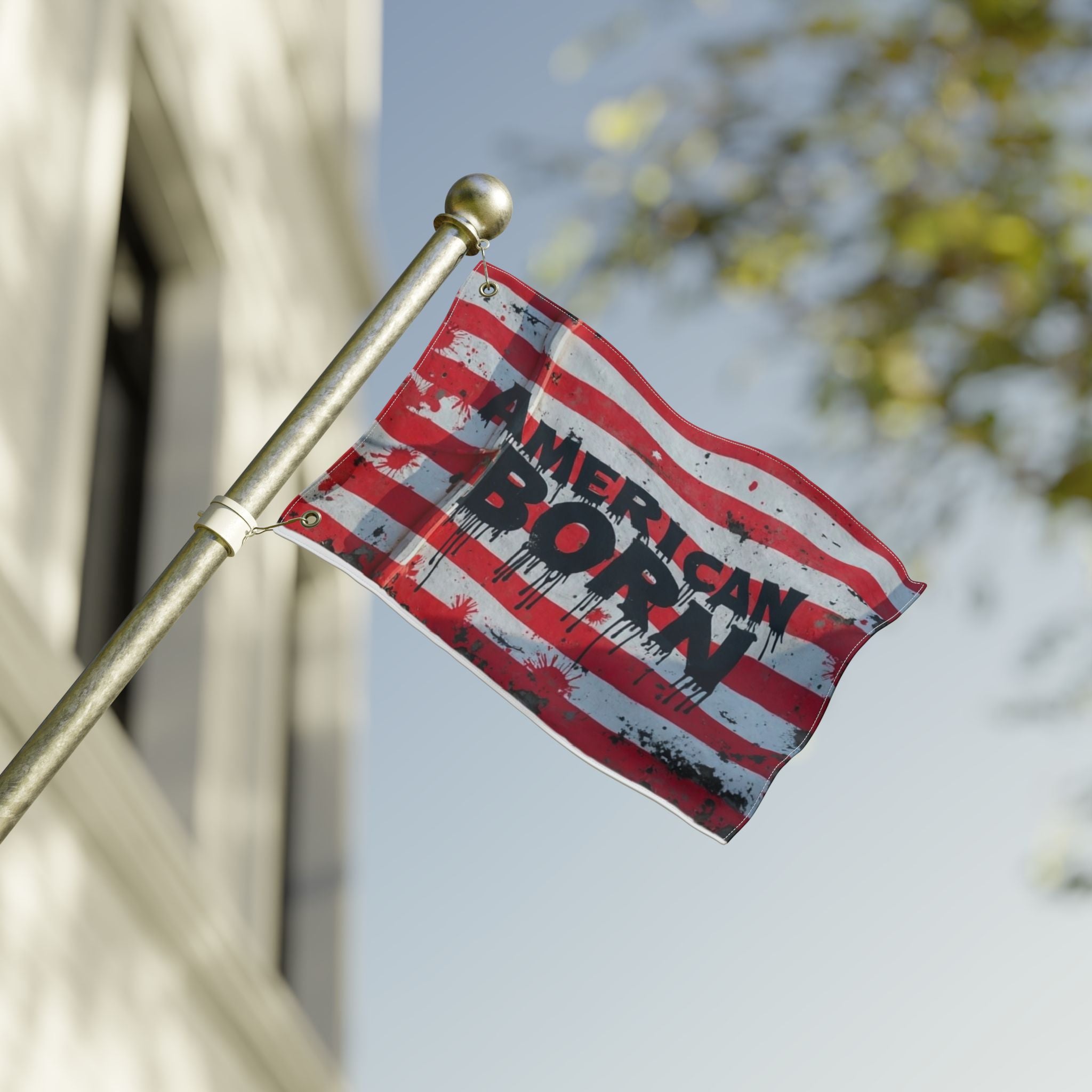American Born Double-Sided Flag