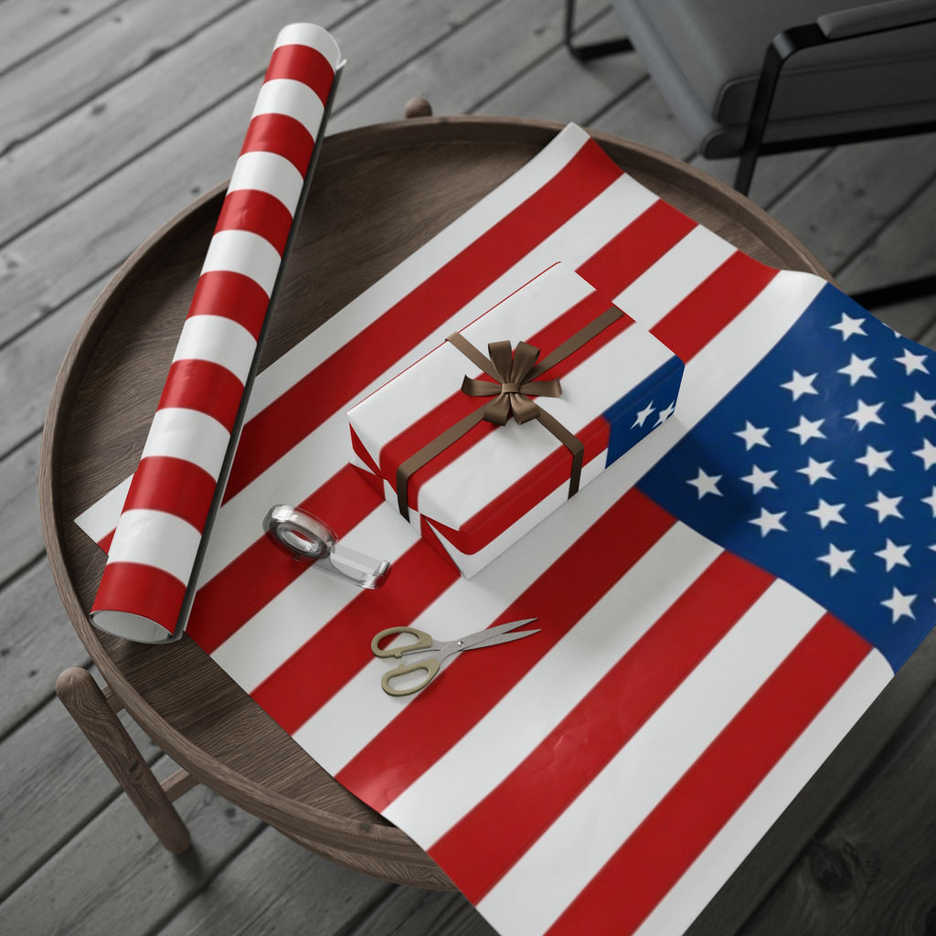 American Flag Wrapping Paper