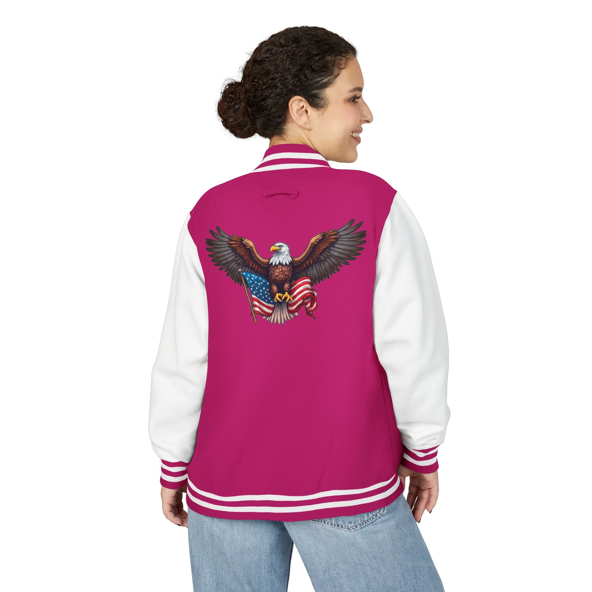 Patriotic Bald DJTgear Varsity Jacket