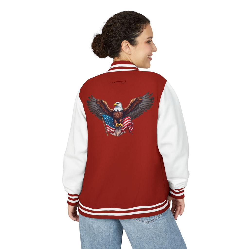 Patriotic Bald DJTgear Varsity Jacket