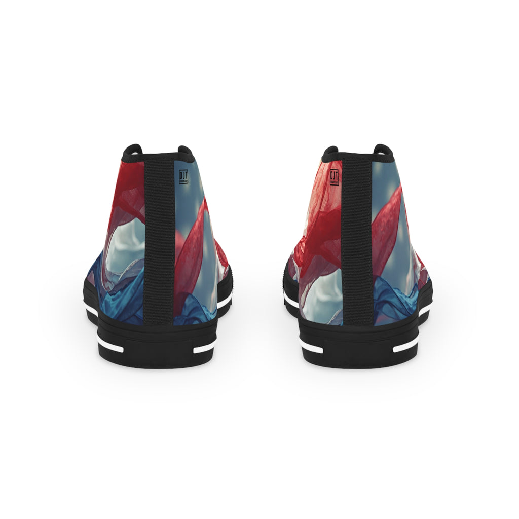 Patriotic Red & Blue High Top Sneakers