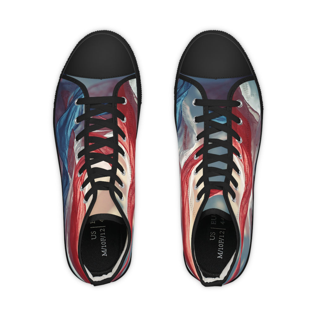 Patriotic Red & Blue High Top Sneakers