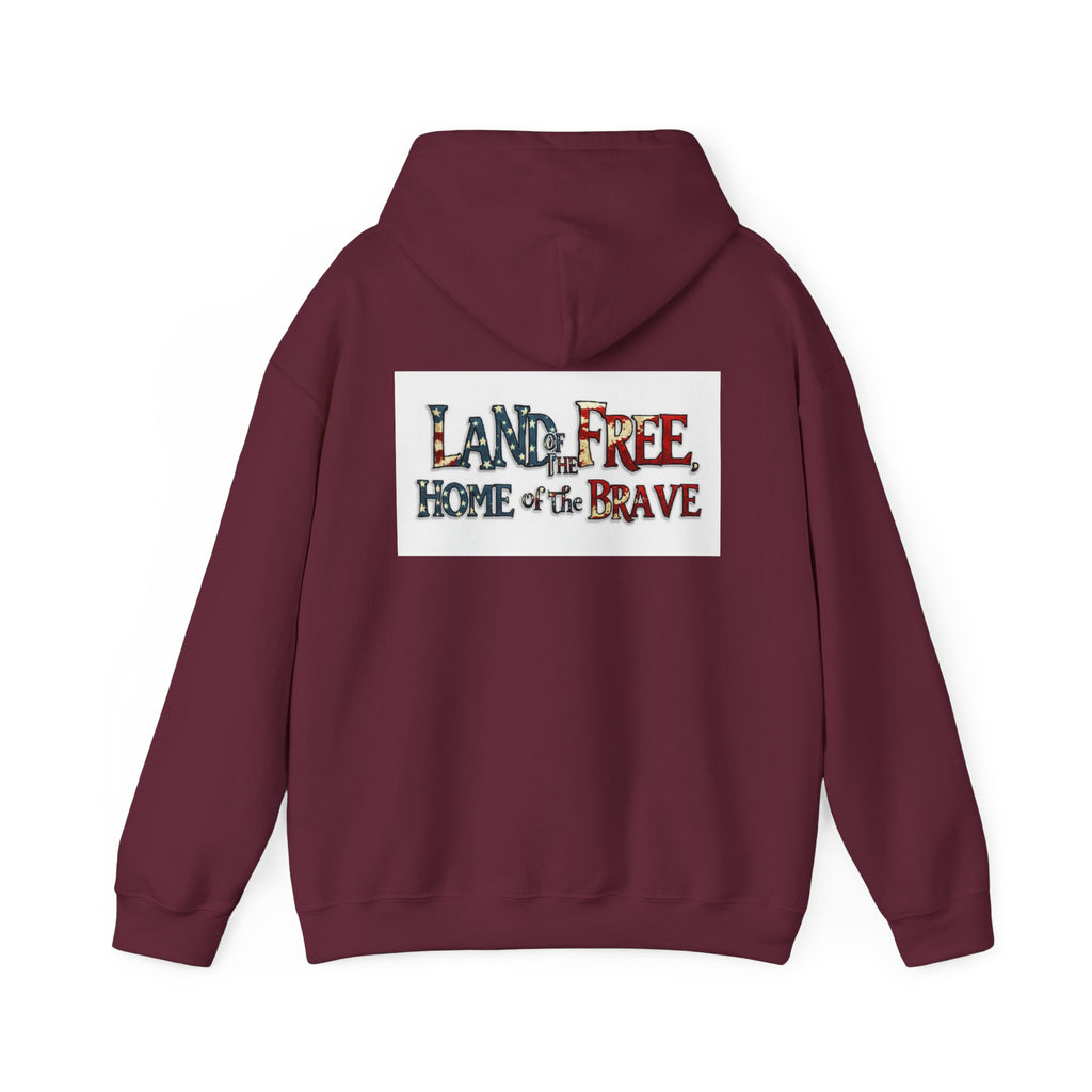 American 'Land of the Free, Home of the Brave' Hoodie