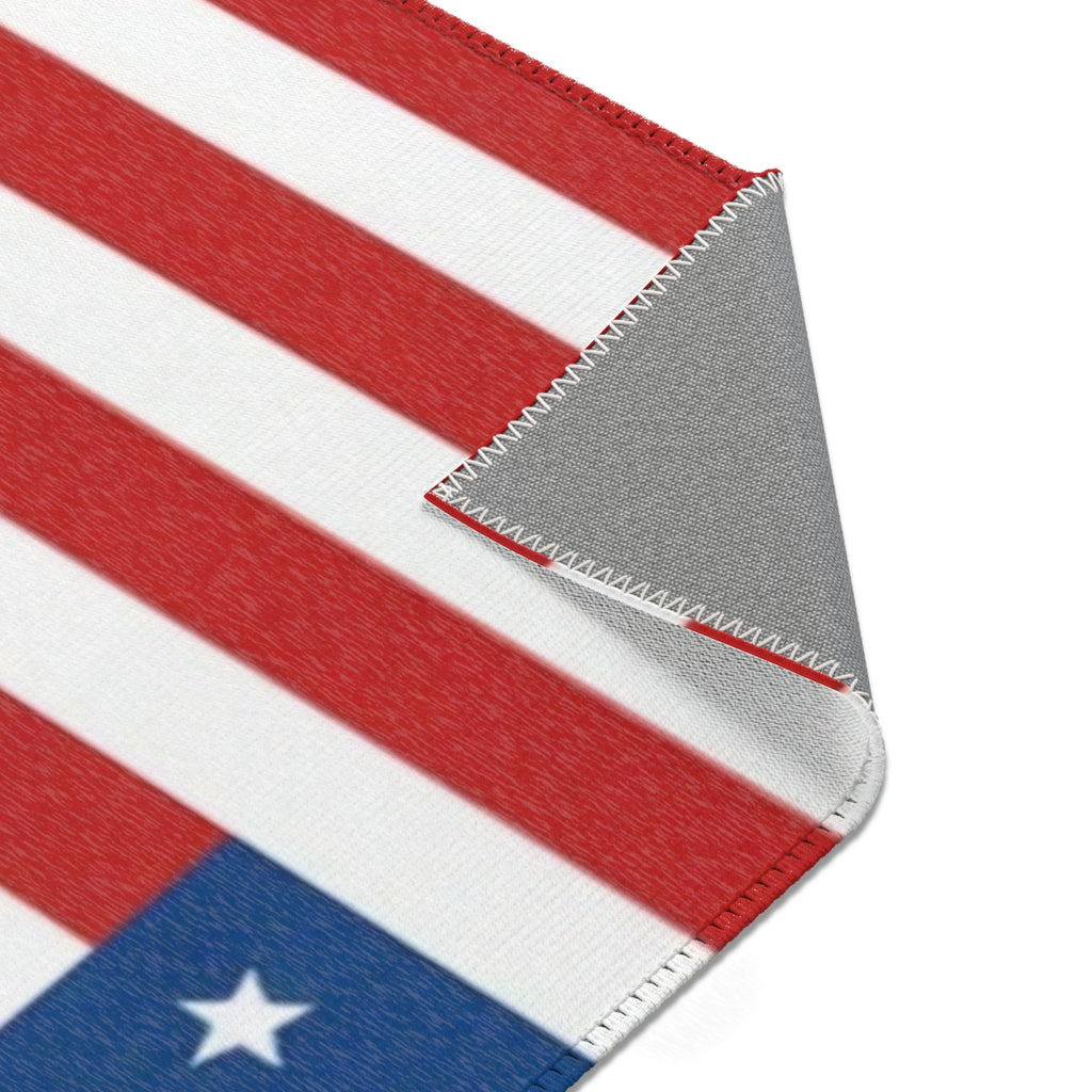 Patriotic Stars & Stripes Accent Rug