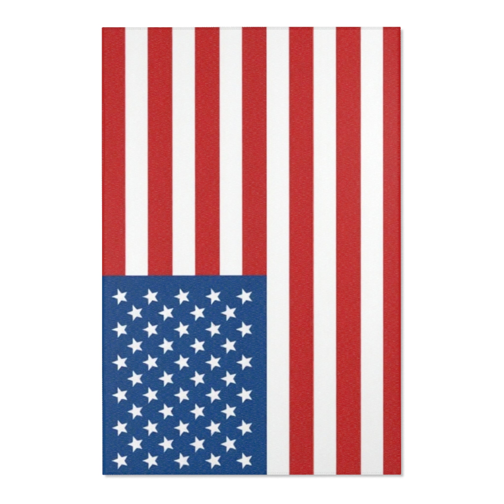 Patriotic Stars & Stripes Accent Rug