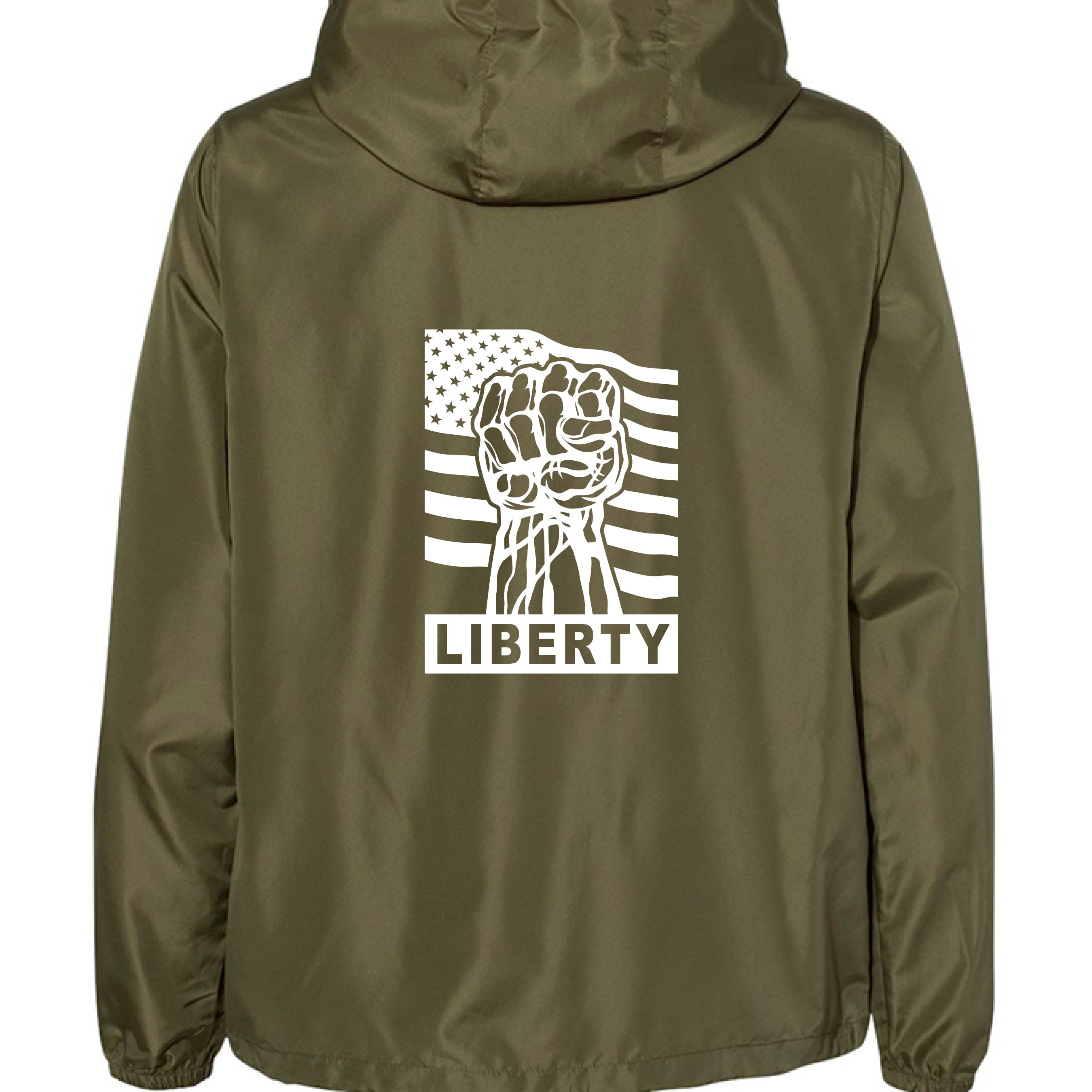 Army/ Black Zipper - BACK